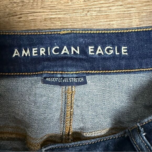 American Eagle Outfitters Dark Blue Denim Mini Skirt - Picture 4 of 10